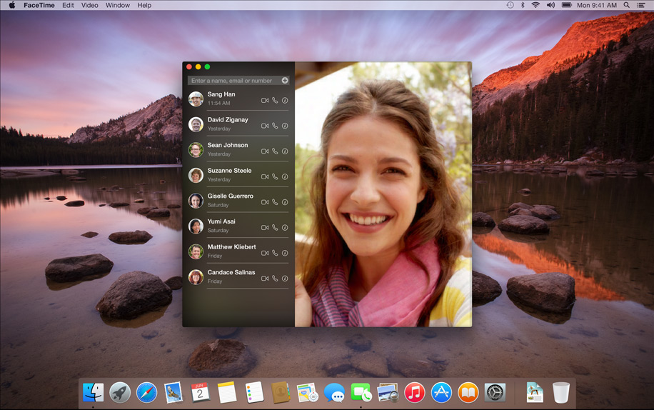 Mac OS X 10.10 Yosemite Facetime App (2014)